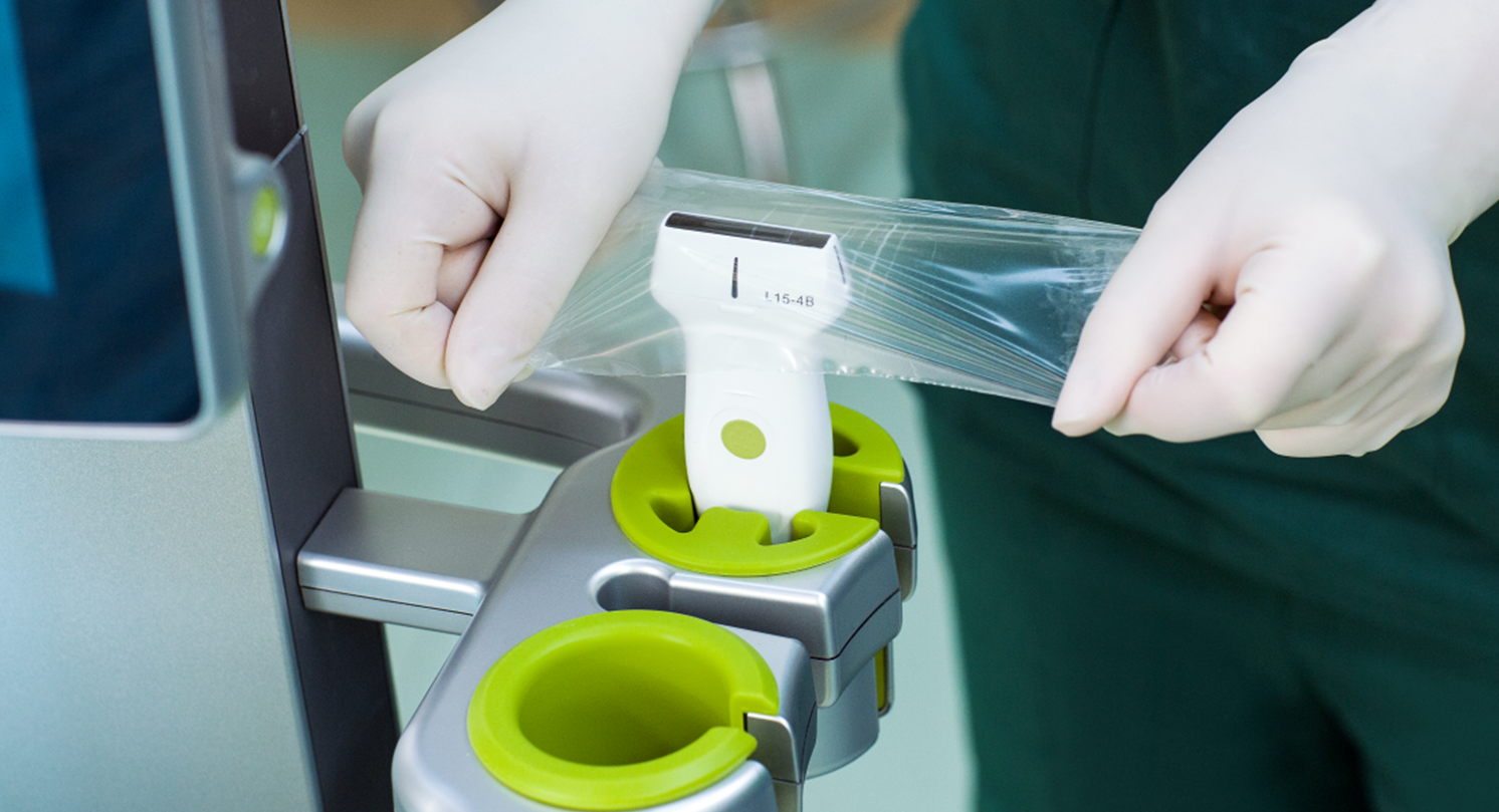 Dedicated probe holder for disinfection